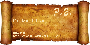 Pilter Elmár névjegykártya